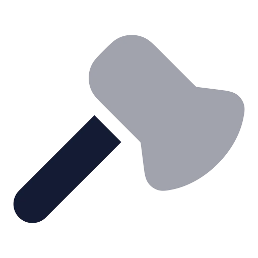 Axe Icon in Bulk Rounded style