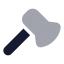 Axe icon with bulk rounded style
