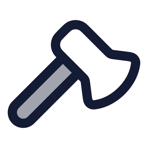 Axe Icon in Duotone Rounded style