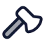 Axe icon with duotone rounded style
