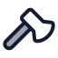 Axe icon with duotone standard style