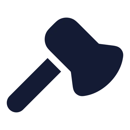 Axe Icon in Solid Rounded style