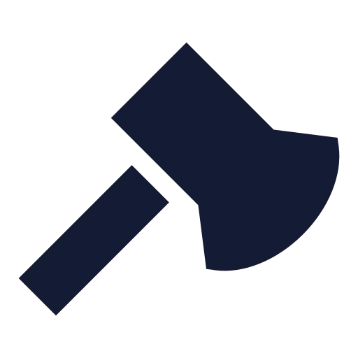 Axe Icon in Solid Sharp style