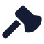 Axe icon with solid standard style