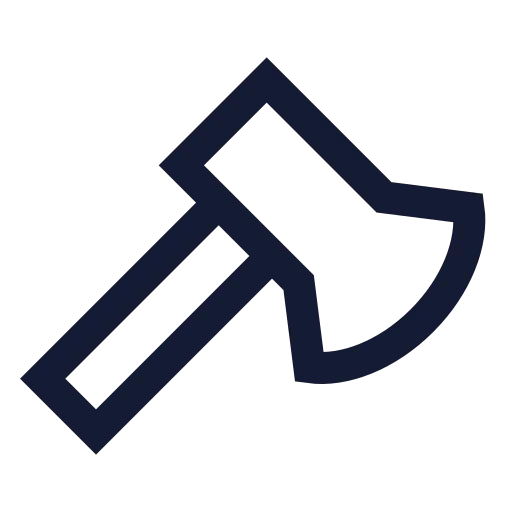 Axe Icon in Stroke Sharp style