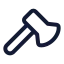 Axe icon with stroke standard style