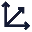 Axis 3 D icon with solid sharp style