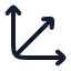 Axis 3 D icon with stroke rounded style