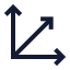 Axis 3 D icon with stroke sharp style