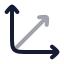 Axis 3 D icon with twotone rounded style