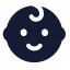 Baby 01 icon with stroke standard style