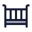 Babybed icon with duotone standard style