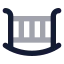 Babybed icon with bulk rounded style