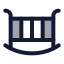 Babybed icon with duotone rounded style