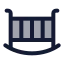Babybed icon with duotone standard style