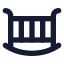 Babybed icon with solid rounded style