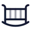Babybed icon with twotone rounded style