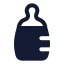 Babybottle icon with solid standard style