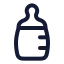 Babybottle icon with stroke rounded style