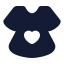Babygirldress icon with solid rounded style