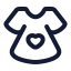 Babygirldress icon with stroke rounded style