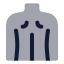 Backmusclebody icon with bulk rounded style