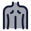 Backmusclebody icon with duotone standard style