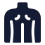 Backmusclebody icon with solid rounded style