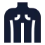 Backmusclebody icon with solid sharp style