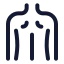 Backmusclebody icon with stroke standard style