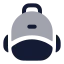 Backpack icon with bulk rounded style