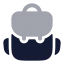 Backpack icon with bulk rounded style