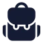 Backpack icon with solid standard style