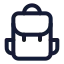 Backpack icon with stroke standard style