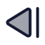Backward icon with duotone standard style
