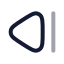 Backward icon with twotone rounded style