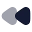 Backward icon with bulk rounded style