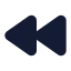 Backward icon with solid standard style