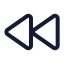 Backward icon with stroke standard style