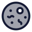 Bacteria icon with duotone rounded style