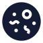 Bacteria icon with solid sharp style