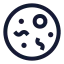 Bacteria icon with stroke sharp style