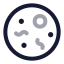 Bacteria icon with twotone rounded style