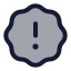 Badgealert icon with duotone rounded style