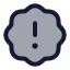 Badgealert icon with duotone standard style