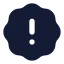 Badgealert icon with solid rounded style
