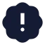 Badgealert icon with solid sharp style