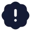 Badgealert icon with solid standard style