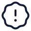 Badgealert icon with stroke rounded style