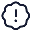Badgealert icon with stroke sharp style
